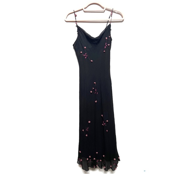 Betsey Johnson Dresses & Skirts - Vintage Betsey Johnson Long Black Rosette Dress